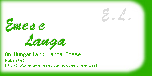 emese langa business card